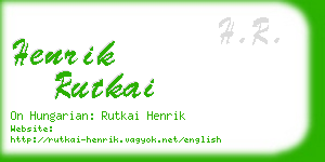 henrik rutkai business card